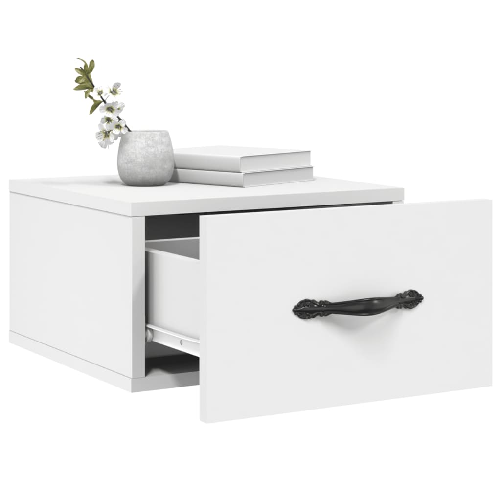 Wall-mounted Bedside Cabinet White 35x35x20 cm